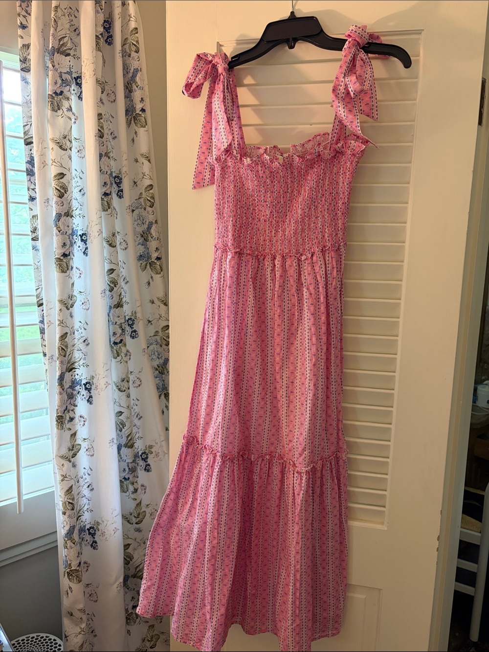 Tuckernuck Pink Tie-Shoulder Maxi Dress